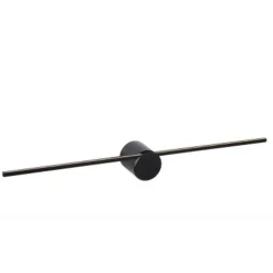 Lucide MIZAR - Wandlamp Badkamer - LED - 1x6W 2700K - IP44 - Zwart