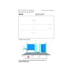 Lucide MIZAR - Wandlamp Badkamer - LED - 1x6W 2700K - IP44 - Zwart
