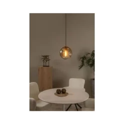 Lucide MONSARAZ Hanglamp-Amber-Ø25-1xE27-40W-Glas