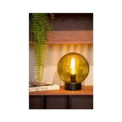 Lucide MONSARAZ Tafellamp-Groen-Ø25-1xE27-40W-Glas