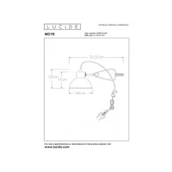 Lucide MOYS - Klemlamp - 1xE27 - Zwart