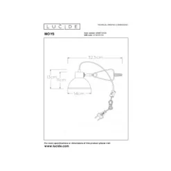Lucide MOYS - Klemlamp - 1xE27 - Groen