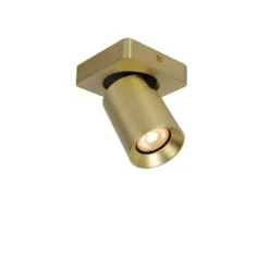 Lucide NIGEL - Plafondspot - LED Dim to warm - GU10 - 1x5W 2200K/3000K - Mat Goud / Messing