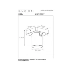 Lucide NIGEL - Plafondspot - LED Dim to warm - GU10 - 1x5W 2200K/3000K - Mat Goud / Messing