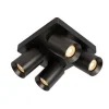 Lucide NIGEL - Plafondspot - LED Dim to warm - GU10 - 4x5W 2200K/3000K - Zwart Staal