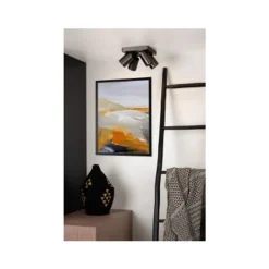 Lucide NIGEL - Plafondspot - LED Dim to warm - GU10 - 4x5W 2200K/3000K - Zwart Staal