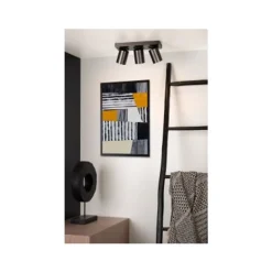 Lucide NIGEL - Plafondspot - LED Dim to warm - GU10 - 3x5W 2200K/3000K - Zwart Staal