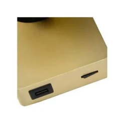 Lucide NIGEL - Wandspot - LED - GU10 - 1x5W 3000K - Met USB oplaadpunt - Mat Goud / Messing