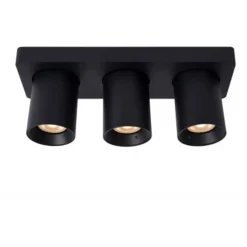 Lucide NIGEL Plafondspot 3xGU10/5W DTW Zwart