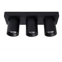 Lucide NIGEL Plafondspot 3xGU10/5W DTW Zwart