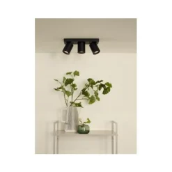 Lucide NIGEL Plafondspot 3xGU10/5W DTW Zwart