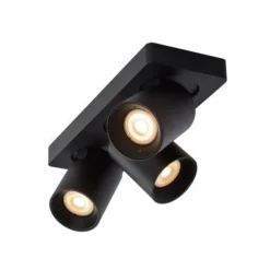 Lucide NIGEL Plafondspot 3xGU10/5W DTW Zwart
