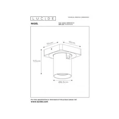 Lucide NIGEL Plafondspot GU10/5W DTW Wit