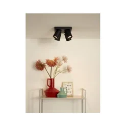 Lucide NIGEL Plafondspot 4xGU10/5W DTW Zwart