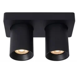 Lucide NIGEL Plafondspot 2xGU10/5W DTW Zwart