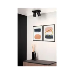 Lucide NIGEL Plafondspot 2xGU10/5W DTW Zwart