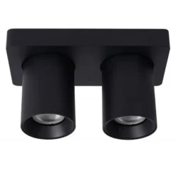 Lucide NIGEL Plafondspot 2xGU10/5W DTW Zwart