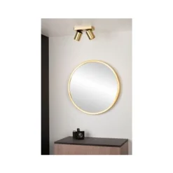 Lucide NIGEL Plafondspot messing - 2xGU10/5W dim to warm