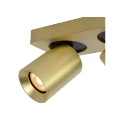 Lucide NIGEL Plafondspot messing - 2xGU10/5W dim to warm