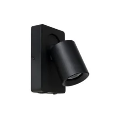 Lucide NIGEL Wandspot 1xGU10/5W + USB Zwart