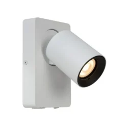 Lucide NIGEL Wandspot 1xGU10/5W + USB Wit