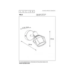 Lucide NILA - Plafondspot - 1xE14 - Zwart