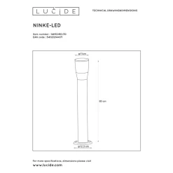 Lucide NINKE - Sokkellamp Buiten - Ø 11 cm - 1xGU10 - IP54 - Zwart Lucide