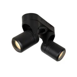 Lucide NIORT Plafondspot Buiten-Zwart-2xGU10-6W-IP44