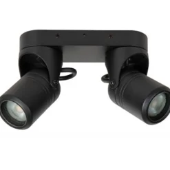 Lucide NIORT Plafondspot Buiten-Zwart-2xGU10-6W-IP44