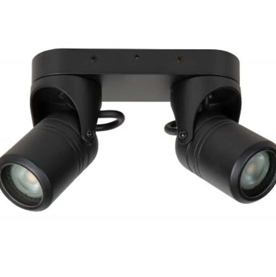 Lucide NIORT Plafondspot Buiten-Zwart-2xGU10-6W-IP44