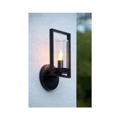 Lucide NISPEN Wandlicht IP44 E14 H33cm Zwart