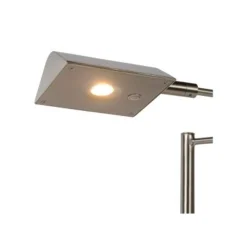 Lucide NUVOLA - Bureaulamp - Ø 20 cm - LED Dimb. - 1x9W 3000K - Mat chroom Lucide
