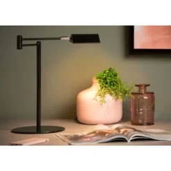 Lucide NUVOLA - Bureaulamp - Ø 20 cm - LED Dimb. - 1x9W 3000K - Zwart Lucide