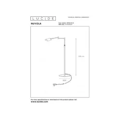 Lucide NUVOLA - Leeslamp - Ø 20 cm - LED Dimb. - 1x9W 3000K - Mat chroom Lucide
