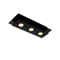 Lucide OKNO - Plafonnière - 3xGU10 - Zwart