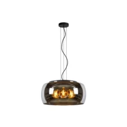 Lucide OLIVIA Hanglamp-Fumé-Ø50-3xE27-40W-Glas