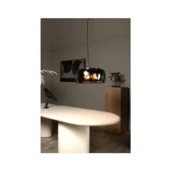 Lucide OLIVIA Hanglamp-Fumé-Ø50-3xE27-40W-Glas