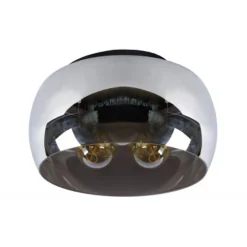 Lucide OLIVIA Plafonnière-Fumé-Ø40-3xE27-40W-Glas