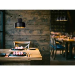 Lucide OPHELIA - Hanglamp - Ø 20 cm - 1xE27 - Zwart