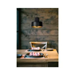 Lucide OPHELIA - Hanglamp - Ø 20 cm - 1xE27 - Zwart