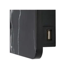 Lucide OREGON - Bedlamp - LED - 1x3W 3000K - Met USB oplaadpunt - Zwart