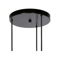 Lucide ORLANDO Hanglamp 3xE27/60W Zwart/Smoke glas