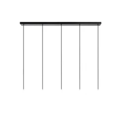 Lucide ORLANDO Hanglamp 5xE27/60W Zwart/Smoke glas