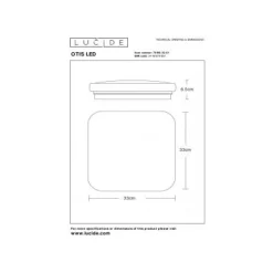 Lucide OTIS LED Plafondlicht LED 32W 33/33cm 2100LM