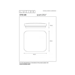 Lucide OTIS LED Plafondlicht LED 42W 43/43cm 2700LM