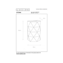 Lucide OTONA - Wandlamp - 2xE14 - Zwart