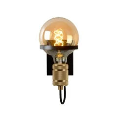 Lucide OTTELIEN - Wandlamp - Ø 17,7 cm - 1xE27 - Zwart