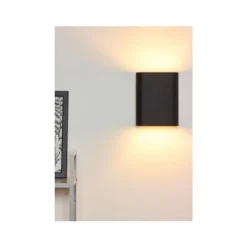 Lucide OVALIS - Wandlamp - 2xE14 - Zwart