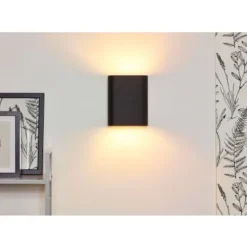 Lucide OVALIS - Wandlamp - 2xE14 - Zwart