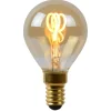 Lucide P45 - Filament lamp - Ø 4,5 cm - LED Dimb. - E14 - 1x3W 2200K - Amber